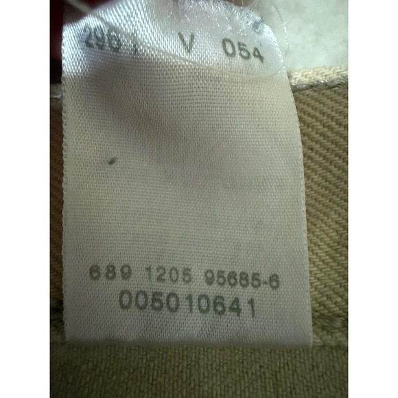 Levis 501 Jeans Mens 34x32 Beige Straight 100% Cotton Denim Button Fly VTG Y2K - Picture 8 of 13